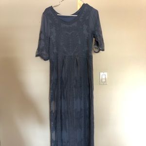 Wren and Ivory Selena Lace Maxi Dress